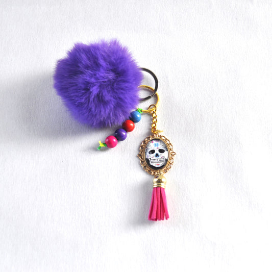 Maximalist Pompom Keychain