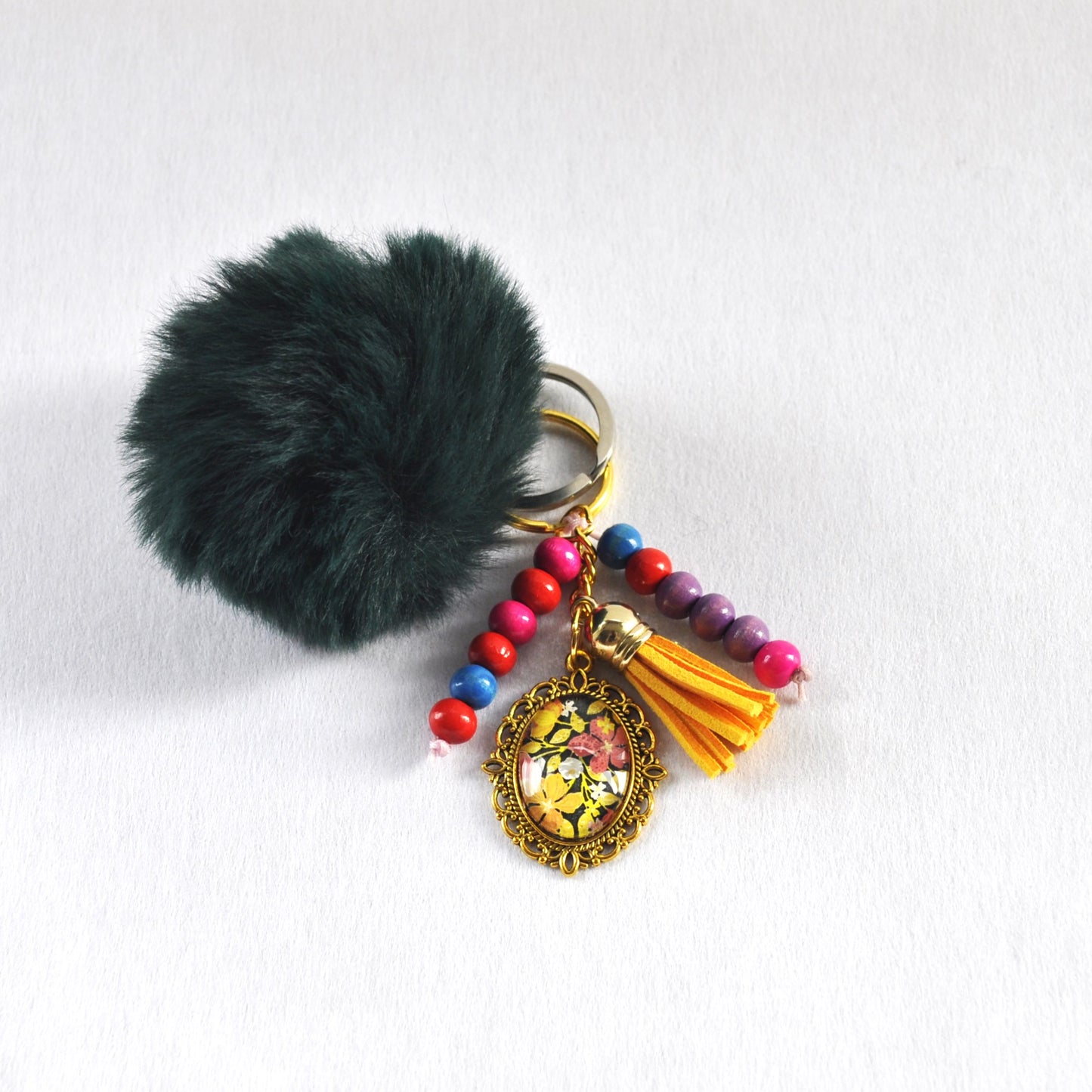 Maximalist Pompom Keychain