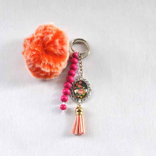 Maximalist Pompom Keychain