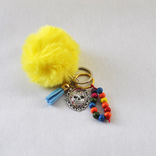 Maximalist Pompom Keychain