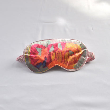 Patterned satin eyemask