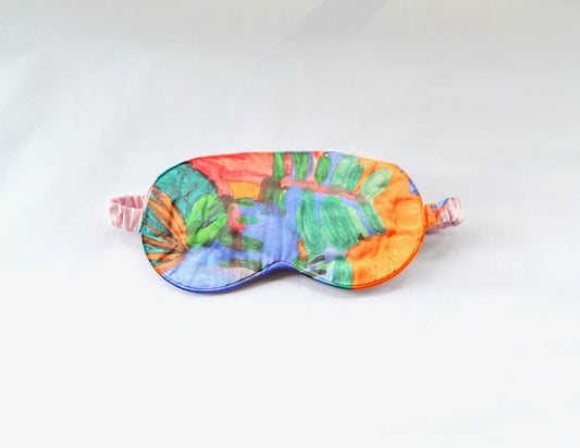 Patterned satin eyemask