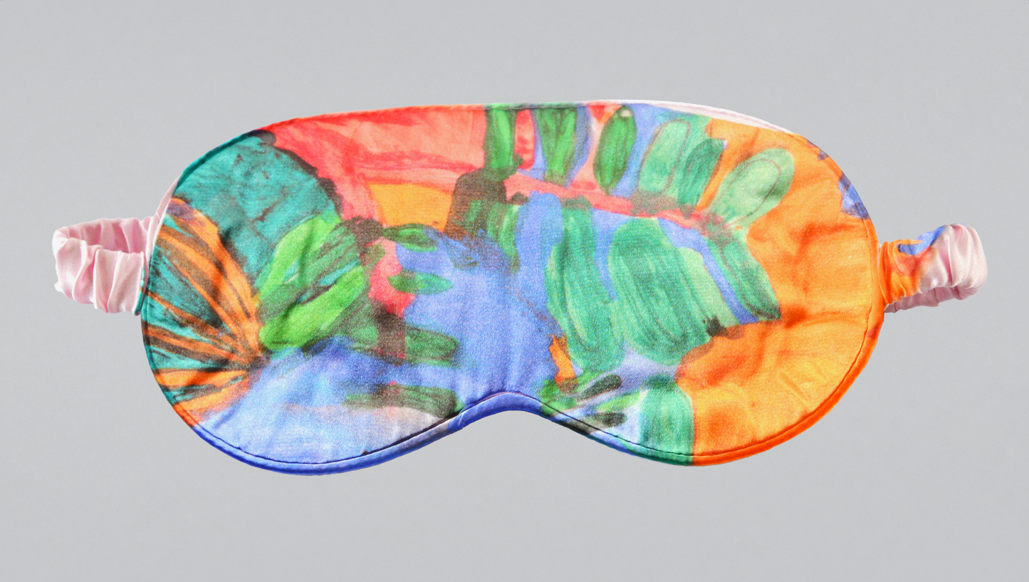 Patterned satin eyemask